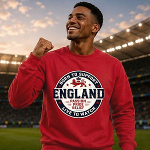 England Born to Support Football Unisex Sweatshirt