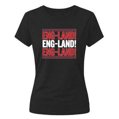 England! England! Women's Cricket Printed Ladies Fit T-Shirt - England Cricket World Cup 2026