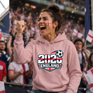 England Flag 2026 Football Unisex Hoodie