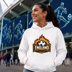 England Flames Football Unisex Hoodie