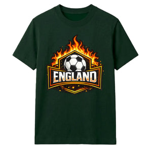 England Flaming Shield Football Unisex T-Shirt