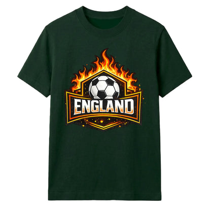 England Flaming Shield Football Unisex T-Shirt