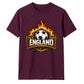 England Flaming Shield Football Unisex T-Shirt