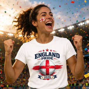 England Football Shirt 2026 Ladies T-Shirt Top England Pride World Cup UK