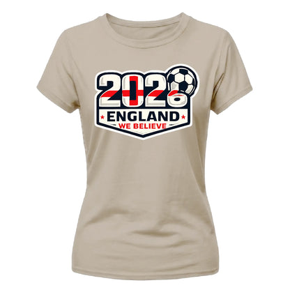 England We Believe Football Ladies Fit t-shirt