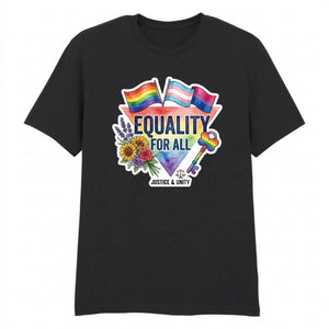 Equality For All Justice Unity Artwork Unisex T-Shirt Pride Day LGBTQ