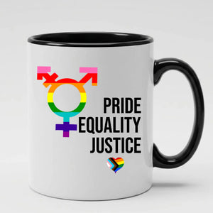 Equality Justice Pride Mug, Best Gay Dad Ever Mug, Human Pride Mug, Gift for Pride Month, LGBTQ Mug
