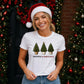 Festive And Fabulous Potted Trees Christmas Ladies T-Shirt