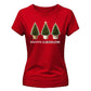 Festive And Fabulous Potted Trees Christmas Ladies T-Shirt