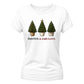 Festive And Fabulous Potted Trees Christmas Ladies T-Shirt