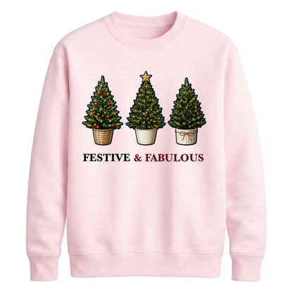 Festive And Fabulous Trees Christmas Unisex Sweatshirt