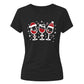 Festive Christmas Wine Glasses Graphic Ladies T-Shirt