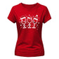 Festive Christmas Wine Glasses Graphic Ladies T-Shirt