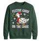Festive Goose On The Loose Christmas Unisex Sweatshirt