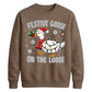 Festive Goose On The Loose Christmas Unisex Sweatshirt