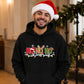 Festive Ho Ho Ho Fairy Lights Graphic Unisex Hoodie