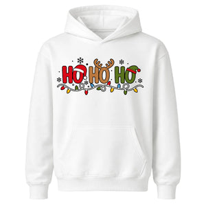 Festive Ho Ho Ho Santa Reindeer Elf Christmas Kids Hoodie