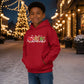 Festive Ho Ho Ho Santa Reindeer Elf Christmas Kids Hoodie