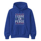 Festive I Come In Peace Novelty Christmas Unisex Hoodie