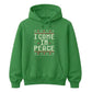 Festive I Come In Peace Novelty Christmas Unisex Hoodie