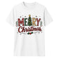 Festive Merry Christmas Patterned Graphic Unisex T-Shirt
