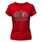 Festive Merry Christmas Tree Graphic Ladies T-Shirt