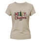 Festive Merry Christmas Tree Graphic Ladies T-Shirt