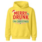 Festive Merry Drunk I'm Christmas Kids Hoodie