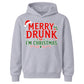 Festive Merry Drunk I'm Christmas Kids Hoodie