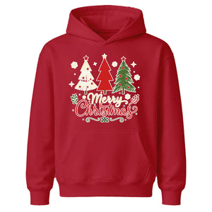 Festive Merry Graphic Trees Christmas Kids Hoodie