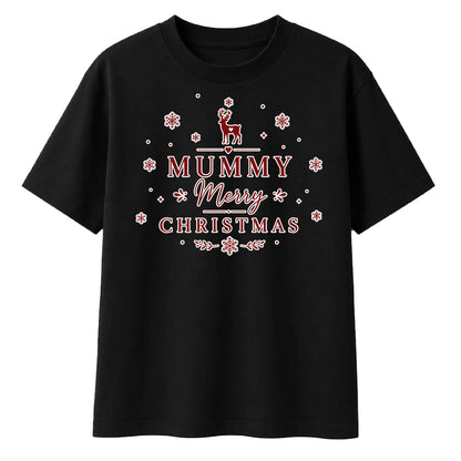 Festive Mummy Merry Christmas Oversized T-Shirt