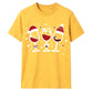 Festive Wine Glasses Graphic Christmas  Unisex T-Shirt