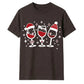 Festive Wine Glasses Graphic Christmas  Unisex T-Shirt
