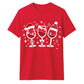 Festive Wine Glasses Graphic Christmas  Unisex T-Shirt