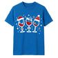 Festive Wine Glasses Graphic Christmas  Unisex T-Shirt
