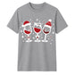 Festive Wine Glasses Graphic Christmas  Unisex T-Shirt