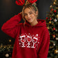Festive Wine Lovers Christmas Unisex Hoodie