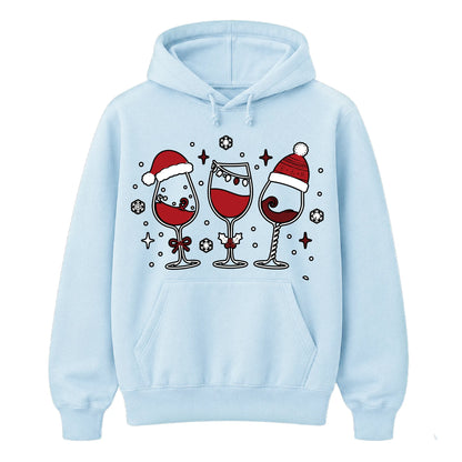 Festive Wine Lovers Christmas Unisex Hoodie