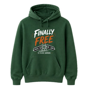 Finally Free Personalised School Leavers Unisex Hoodie