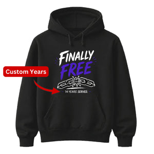 Finally Free Personalised School Leavers Unisex Hoodie