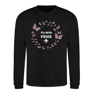 Fly With Pride Butterflies Pride Month Unisex Sweatshirt