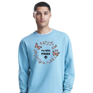 Fly With Pride Butterflies Pride Month Unisex Sweatshirt
