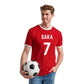 Personalised Football Player Name & Number Ringer Unisex T-Shirt