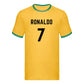 Personalised Football Player Name & Number Ringer Unisex T-Shirt