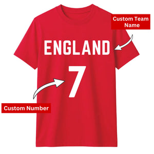 Football Personalised Country Name And Number Unisex T-Shirt