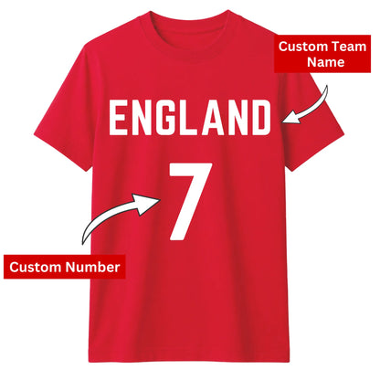 Football Personalised Country Name And Number Unisex T-Shirt