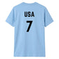 Football Personalised Country Name And Number Unisex T-Shirt