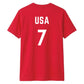 Football Personalised Country Name And Number Unisex T-Shirt
