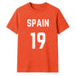 Football Personalised Country Name And Number Unisex T-Shirt