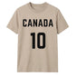 Football Personalised Country Name And Number Unisex T-Shirt